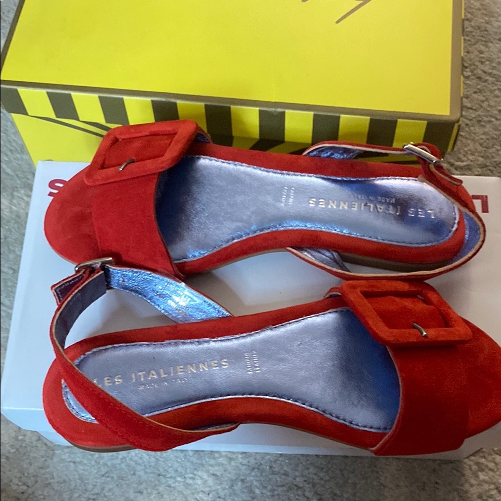 Red Les Italiennes Sandals